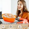 63Pcs Silicone Banneton Bread Proofing Baskets, 9 Inch Round & 10 Inch Oval Foldable Sourdough Baking Basket