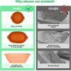 63Pcs Silicone Banneton Bread Proofing Baskets, 9 Inch Round & 10 Inch Oval Foldable Sourdough Baking Basket