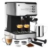 Espresso Machine, Espresso and Cappuccino latte Maker 20 Bar Pump Coffee Machine Compatible with ESE POD capsules filter&Milk Frother Steam Wand,950W