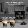 Espresso Machine, Espresso and Cappuccino latte Maker 20 Bar Pump Coffee Machine Compatible with ESE POD capsules filter&Milk Frother Steam Wand,950W