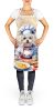 Maltese The Chef Apron Cooking Kitchen Server Baking Crafts Gardening for Adult Women Men, Unisex, Large, Multicolor