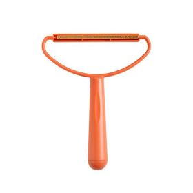 1pc Remover Fluff Lint Brush Clothes Fabric Hair Pet Shaver Dust Magic Cleaner (Color: Orange)